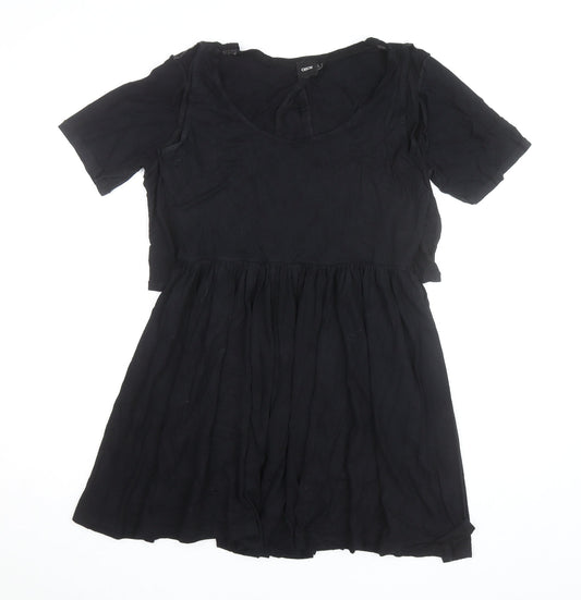 ASOS Women's Black Short Sleeve Skater Dress Size 10