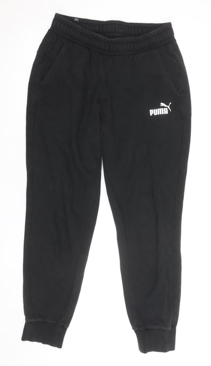 Puma Men's Black Jogger Sweatpants M Cotton Blend Activewear Trousers