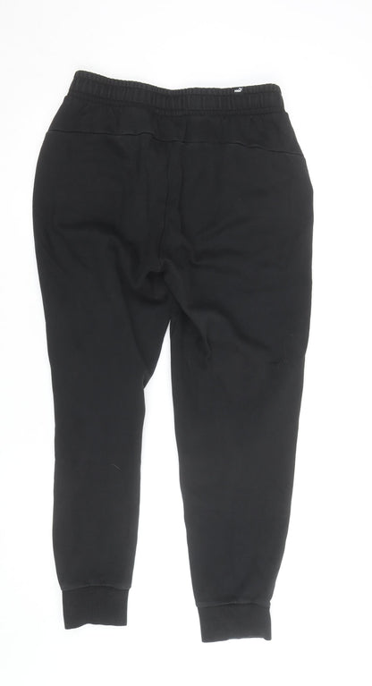 Puma Men's Black Jogger Sweatpants M Cotton Blend Activewear Trousers