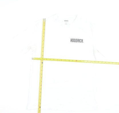 Hoodrich Men's White Cotton Crew Neck Short Sleeve T-Shirt Size L