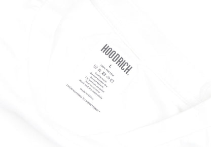 Hoodrich Men's White Cotton Crew Neck Short Sleeve T-Shirt Size L