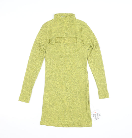 ASOS DESIGN Petite Women’s Green Bodycon Short Knit Dress Size 4