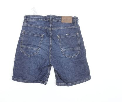Springfield Boys Blue Denim Bermuda Shorts Size M Cotton Blend Casual