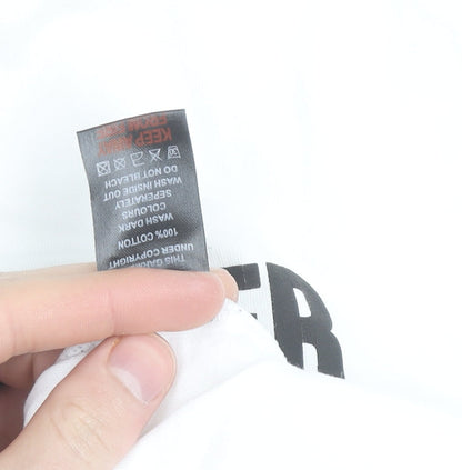 Mercier Men's White Logo Graphic Short Sleeve T-Shirt Size M