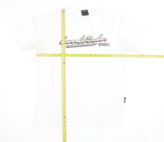 Hoodrich Men's White Medium Logo Graphic Cotton T-Shirt