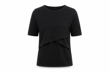 H&M Mama Women’s Black Maternity Stretch Basic T-Shirt Size S