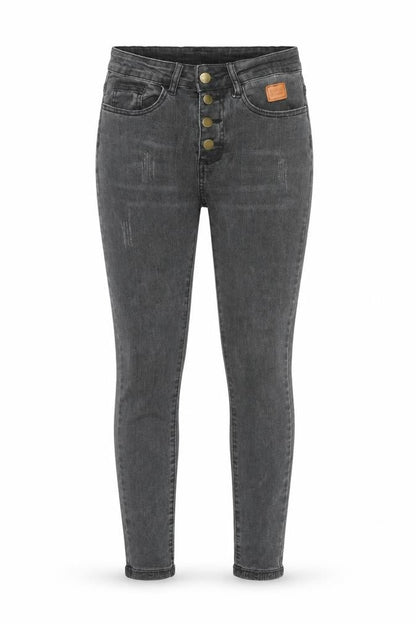 SHEIN Women's Grey High Rise Skinny Jegging Stretch Trousers XS