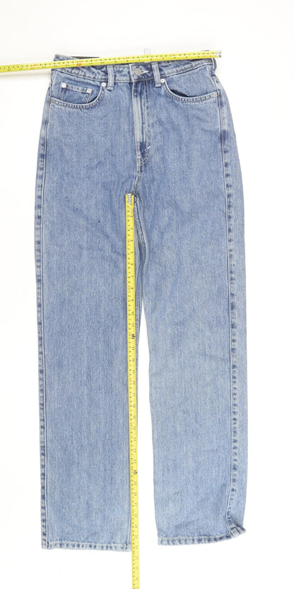 Weekday Women’s Blue Straight High Rise Organic Cotton Jeans Size 10