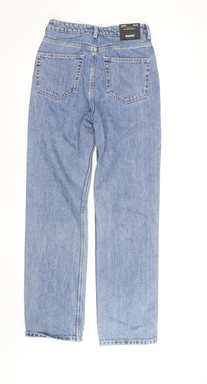 Weekday Women’s Blue Straight High Rise Organic Cotton Jeans Size 10