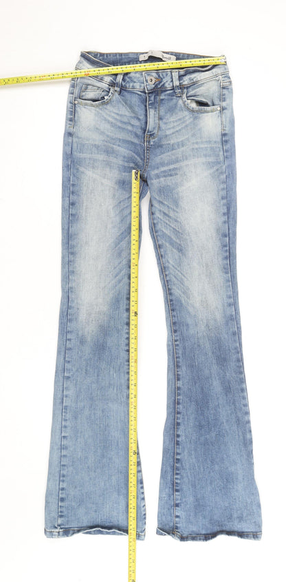 Denim Co. Womens Blue Bootcut Stretch Jeans Size 8 Regular
