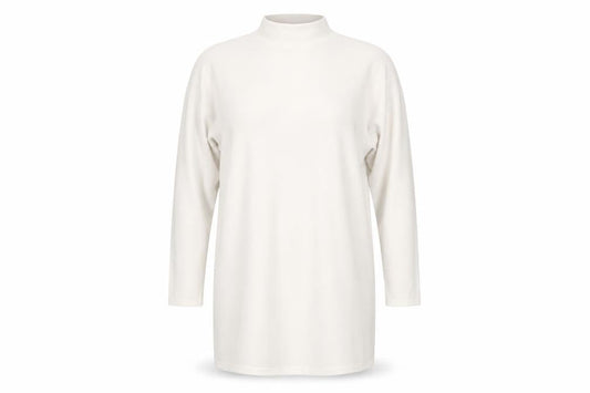 Apricot Women Ivory Mock Neck Long Sleeve Tunic Jumper Size 12