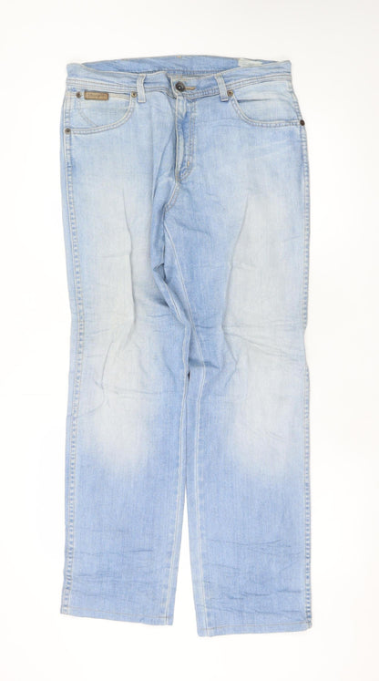Wrangler Women’s Blue Straight Leg Texas Stretch Jeans Size 16 Regular
