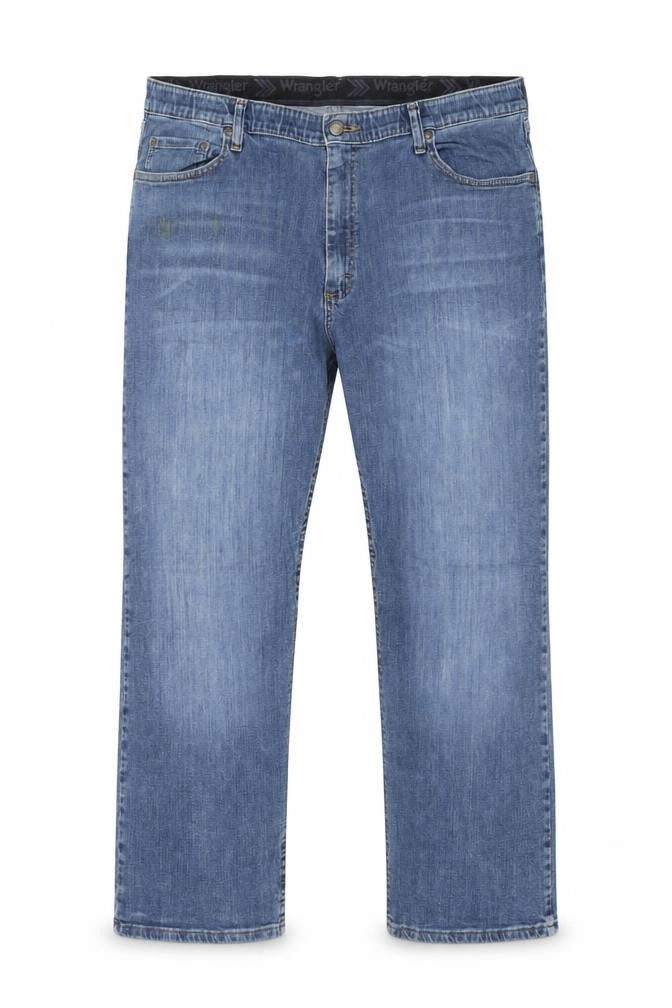 Wrangler Men's Blue Relaxed Fit Straight Denim Jeans 40W 29L