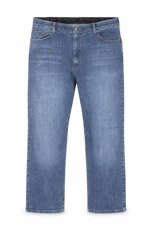 Wrangler Men's Blue Relaxed Fit Straight Denim Jeans 40W 29L