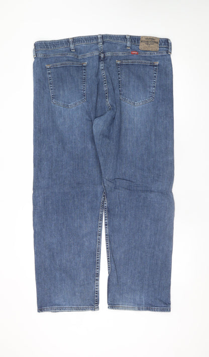 Wrangler Men's Blue Relaxed Fit Straight Denim Jeans 40W 29L