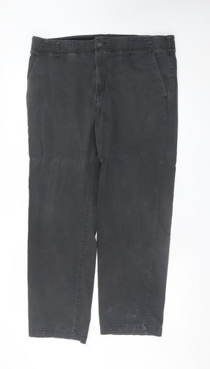 Lee Men's Black X-Treme Comfort Khaki Chino Trousers 40x30