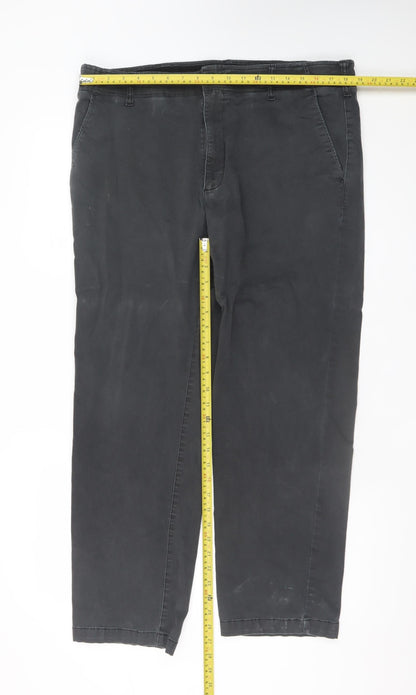 Lee Men's Black X-Treme Comfort Khaki Chino Trousers 40x30