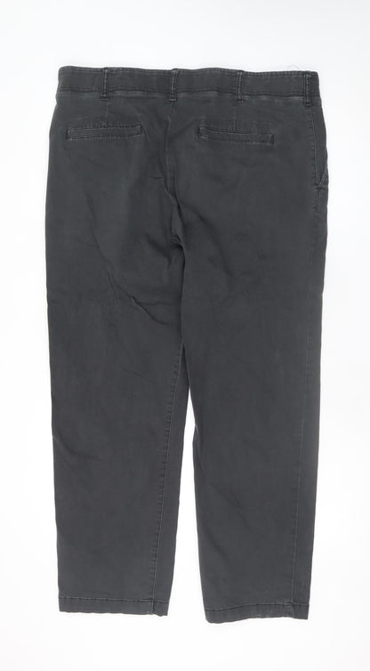 Lee Men's Black X-Treme Comfort Khaki Chino Trousers 40x30