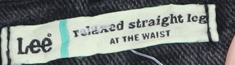 Lee Women's Black Relaxed Straight Leg Jeans Size 8 Long