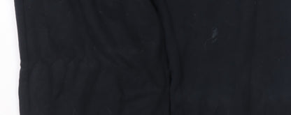 Puma Men's Black Fleece Sweatpants L Regular Fit Drawstring Trousers