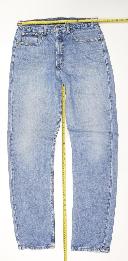 Levi's Men's Blue 501 Straight Fit Denim Jeans W36 L34
