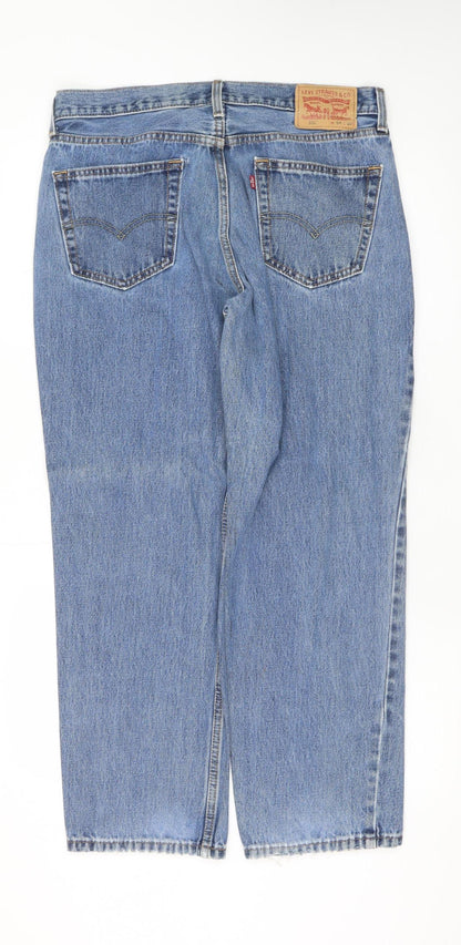 Levi's Men's Blue 34x30 Straight Fit Denim Jeans