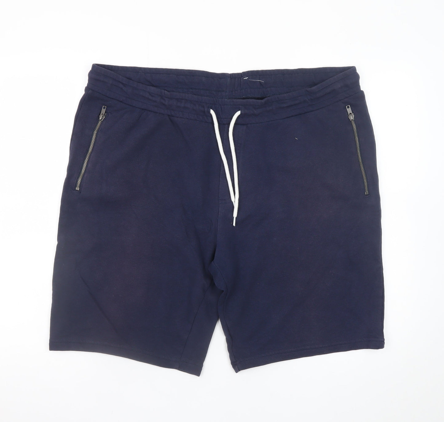C&A The Basics Men's Blue XL Sweat Shorts with Zipped Pockets