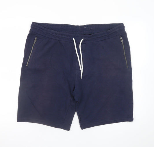 C&A The Basics Men's Blue XL Sweat Shorts with Zipped Pockets