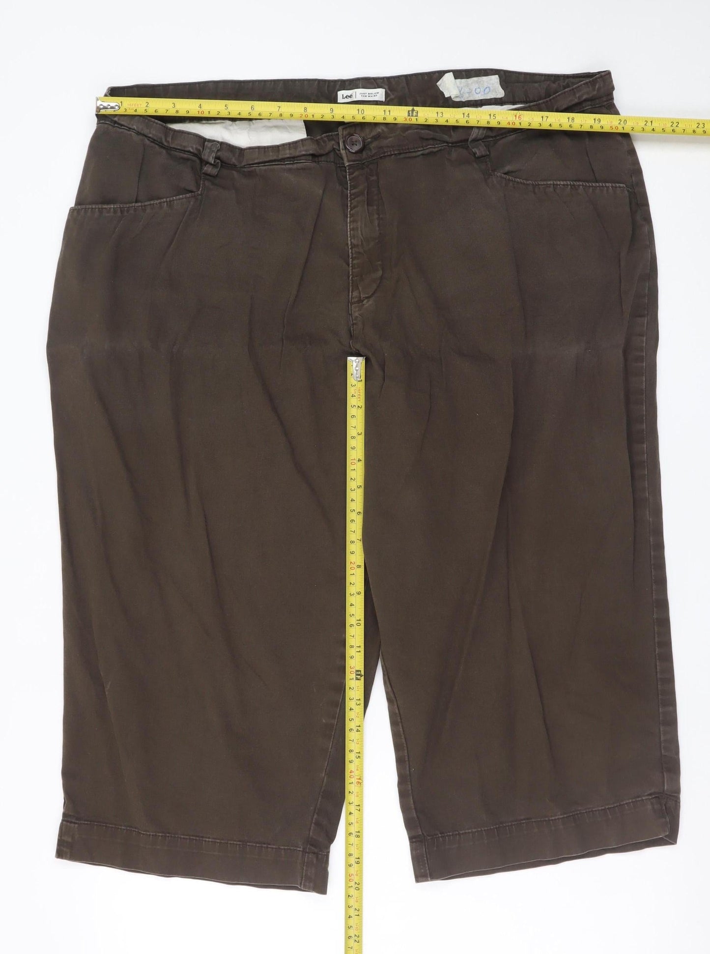 Lee Men's Brown Chino Shorts Size L Regular Fit Casual Cotton