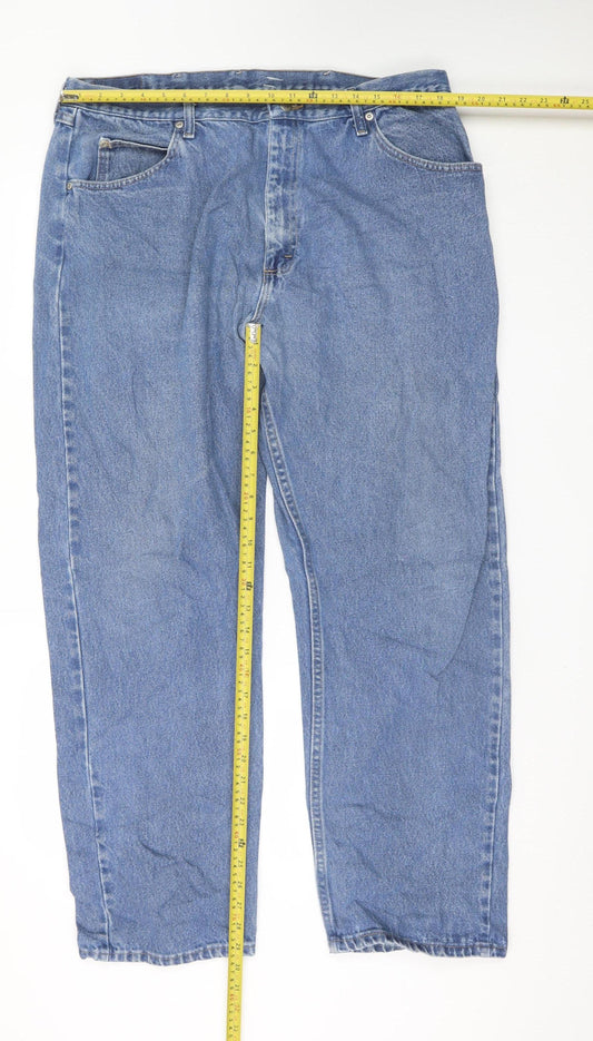 Wrangler Men's Blue 40x32 Relaxed Fit Straight Denim Jeans