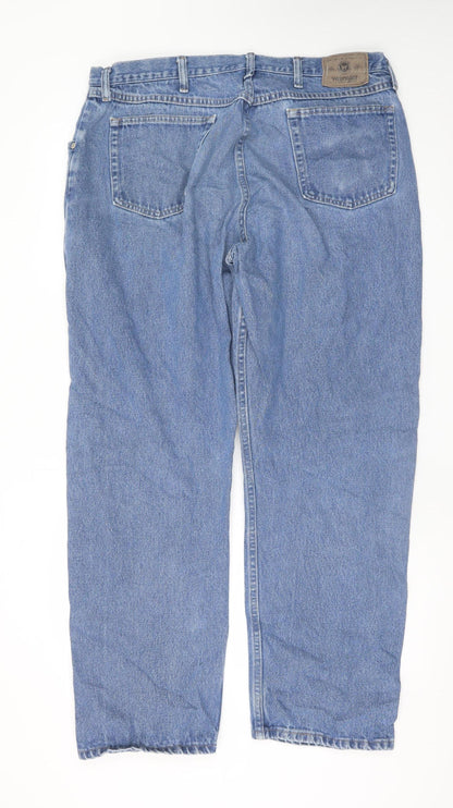Wrangler Men's Blue 40x32 Relaxed Fit Straight Denim Jeans