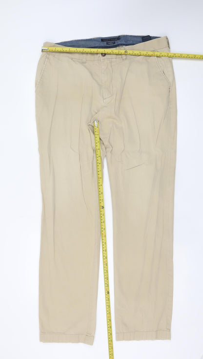 Tommy Hilfiger Men’s Beige Chino Trousers 36/34 Classic Fit