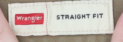 Wrangler Men's Beige Straight Fit Chino Trousers 30x32