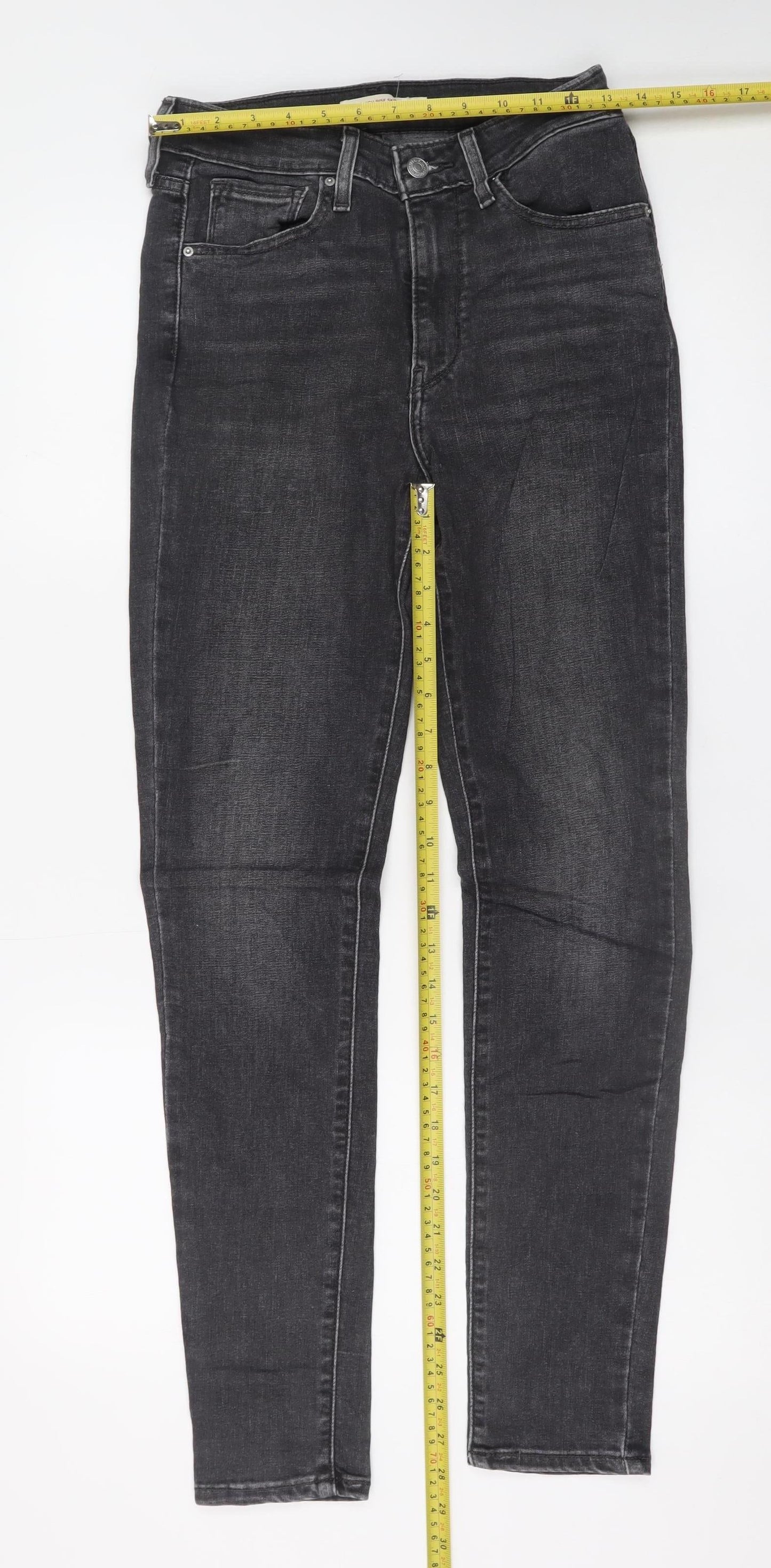 Levi's Womens Black 721 High Rise Skinny Jeans Size 27
