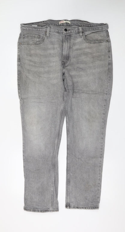 Levi's Men's Grey 38x30 Straight Denim Jeans Stretch Regular Fit