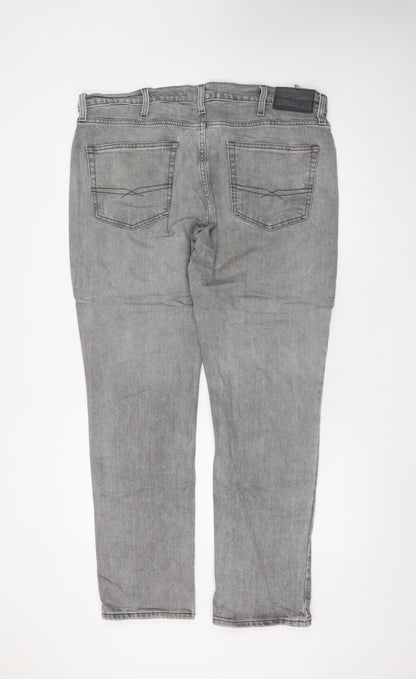 Levi's Men's Grey 38x30 Straight Denim Jeans Stretch Regular Fit