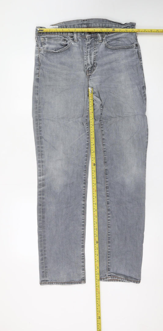 Levi's Mens Grey Straight Fit Denim Jeans W34 L32