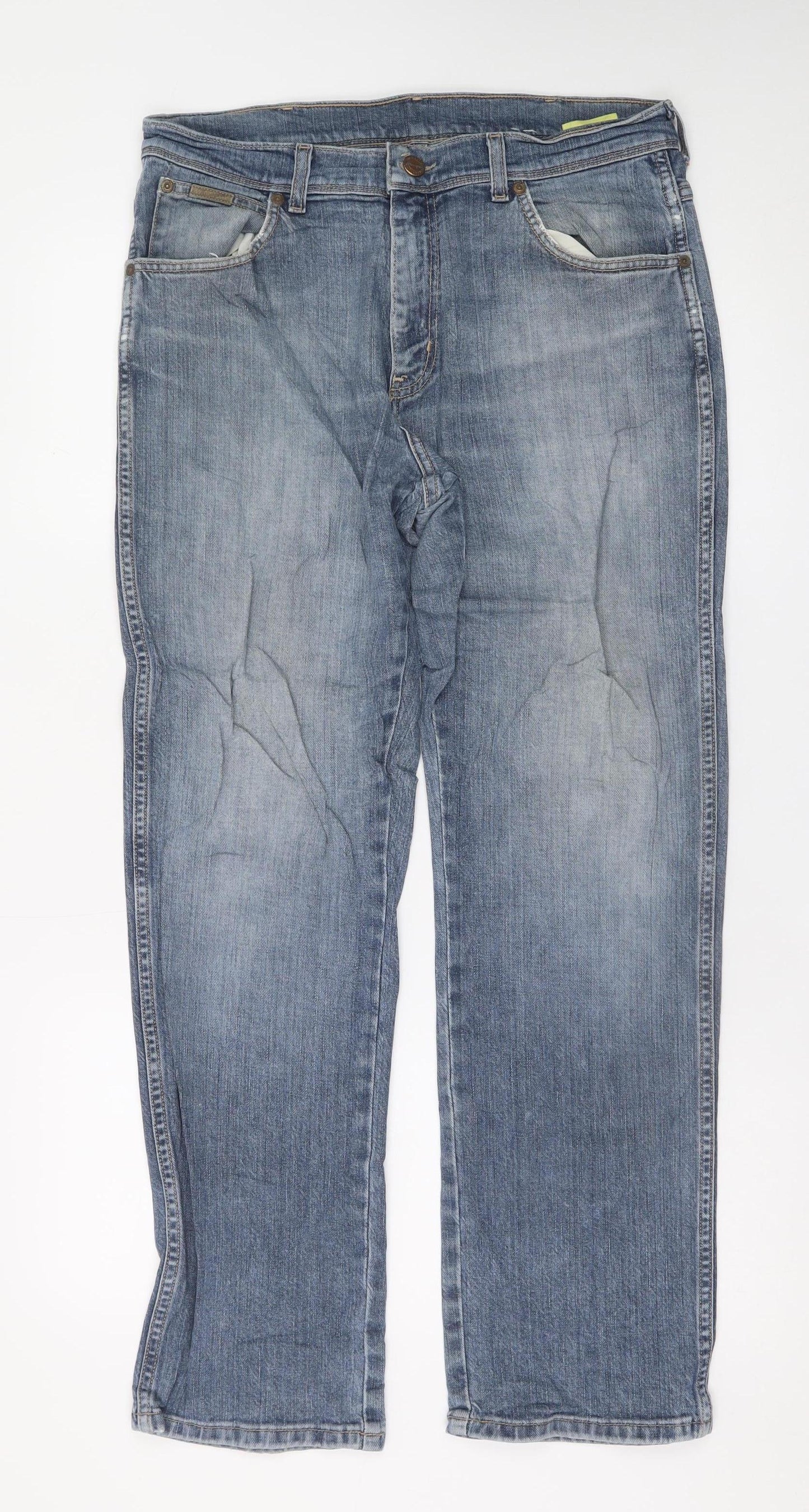 Wrangler Men's Blue Texas Stretch Straight Denim Jeans W33 L30