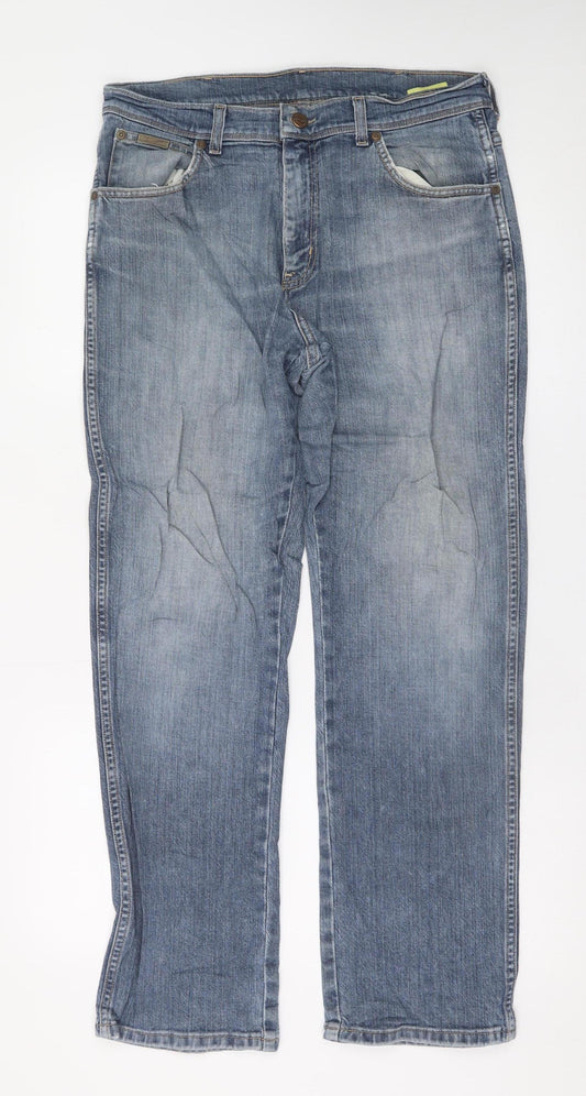 Wrangler Men's Blue Texas Stretch Straight Denim Jeans W33 L30