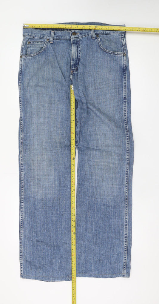 Wrangler Men's Blue Bootcut Denim Jeans W33 L32