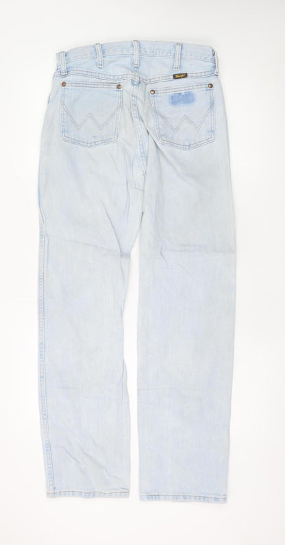 Wrangler Womens Blue 12 Straight Leg Light Wash Jeans