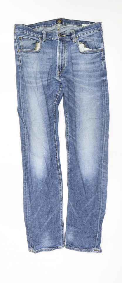 Lee Men's Blue Luke Straight Fit Denim Jeans W34 L32