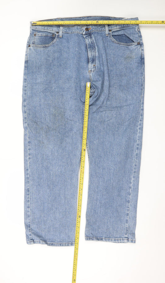 Wrangler Men's Blue 40x29 Relaxed Fit Straight Denim Jeans