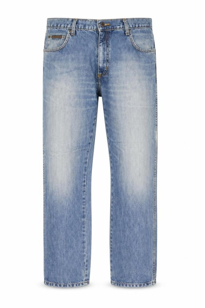 Wrangler Men Blue Vintage Straight Denim Jeans 35W 32L Cotton