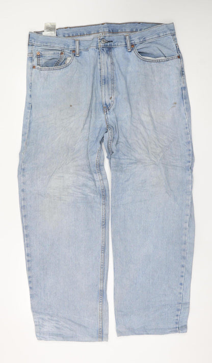 Levi's Women's Blue 16 Plus Straight Fit Mid Rise Jeans