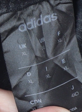 Adidas Men's Black XL Jogger Trousers Cotton Blend Fleece