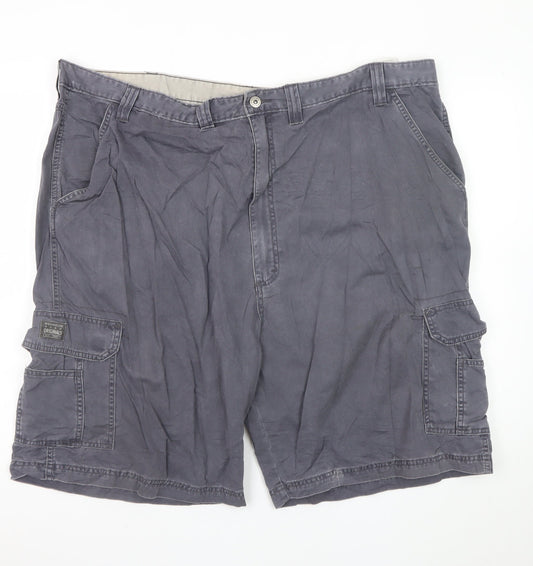 Wrangler Men's Grey Cargo Shorts Size 46 Cotton Workwear Style