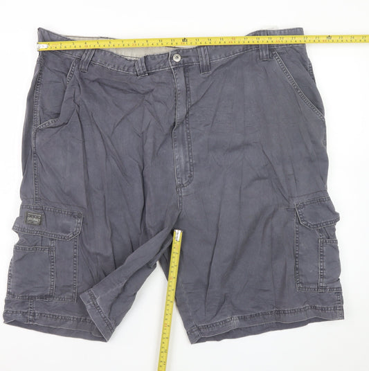 Wrangler Men's Grey Cargo Shorts Size 46 Cotton Workwear Style