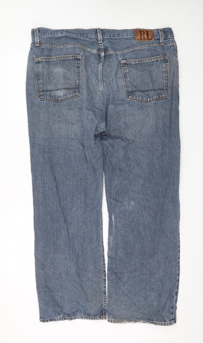 Ralph Lauren Men's Blue Straight Leg Denim Jeans Size 40x30