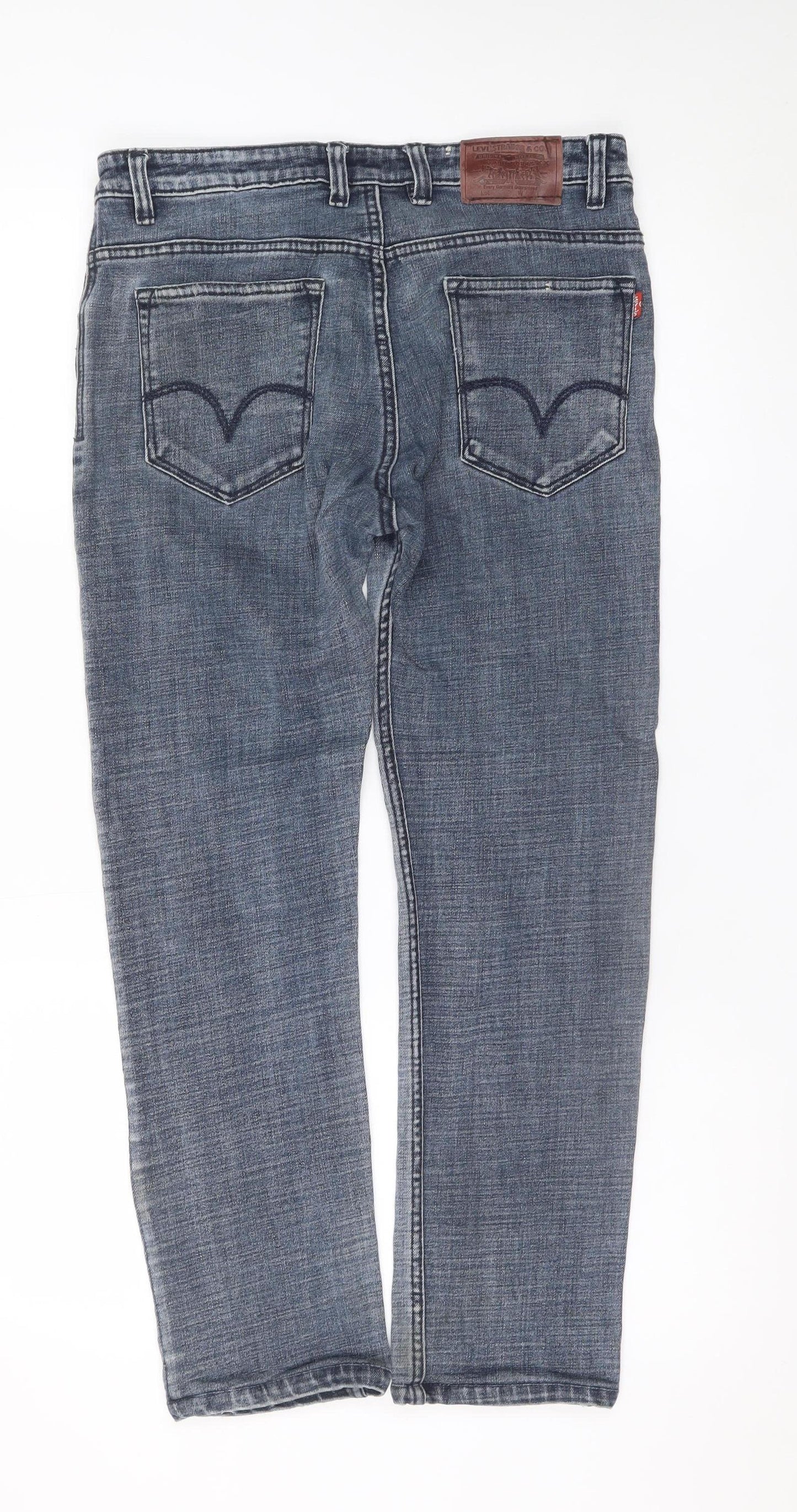 Levi's Men's Blue 34in Regular Fit Straight Denim Jeans
